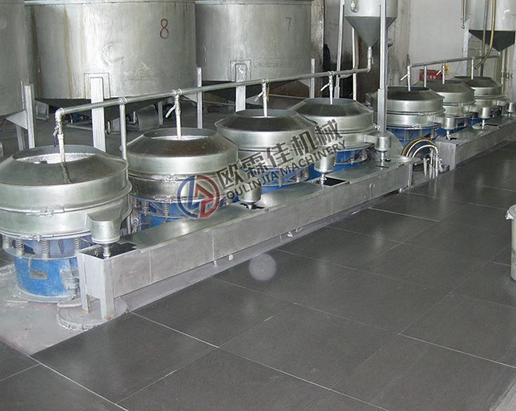 旋振篩鋁銀漿過濾現(xiàn)場